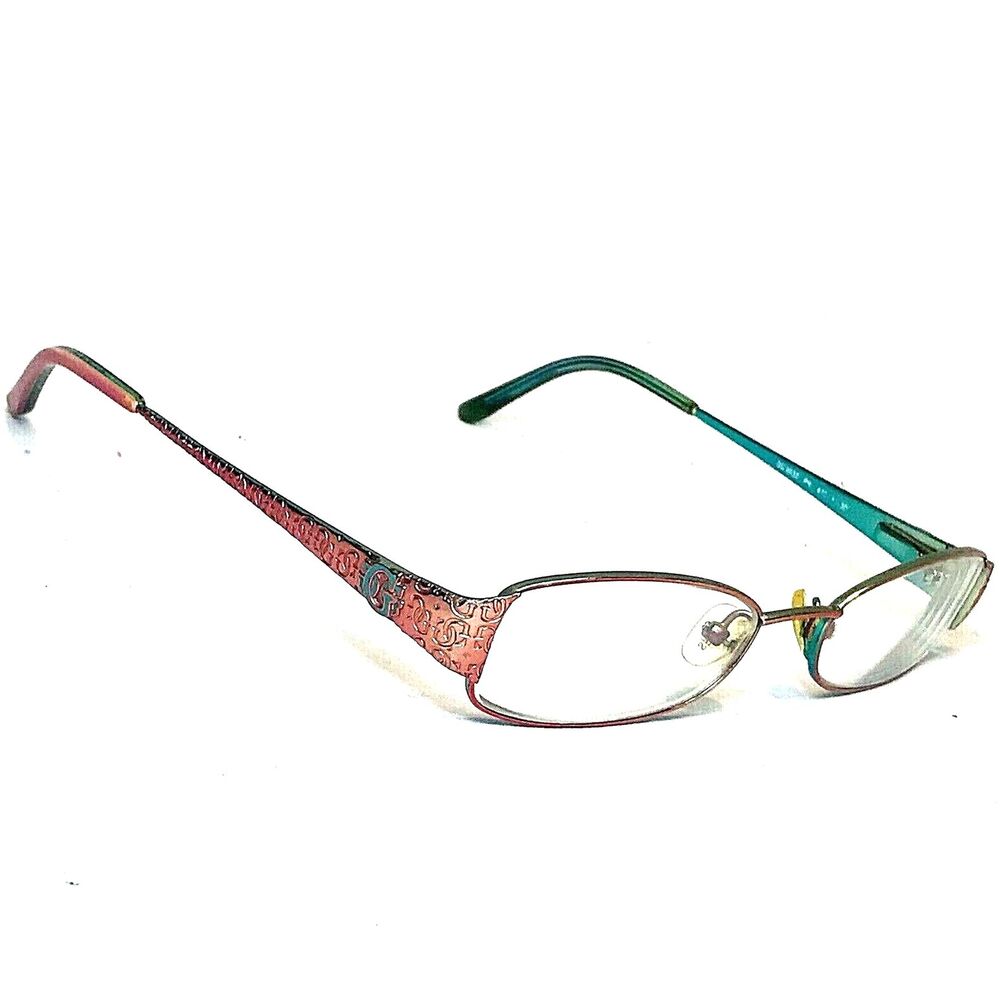 GUESS Logo Eyeglass Frames GU9037 Copper Turquoise PK 47-16-130 Two-Tone Kids